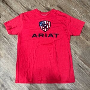Ariat USA Men's Vibrant Red Short Sleeve Tee